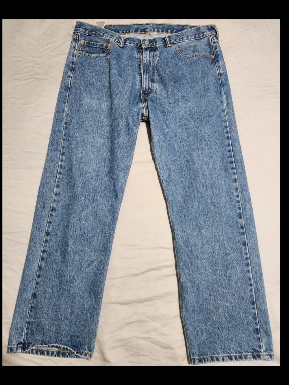 Levi's 505 Regular Fit Men's Jeans W40 L30 Medium Stonewash 100% Cotton Workwear
